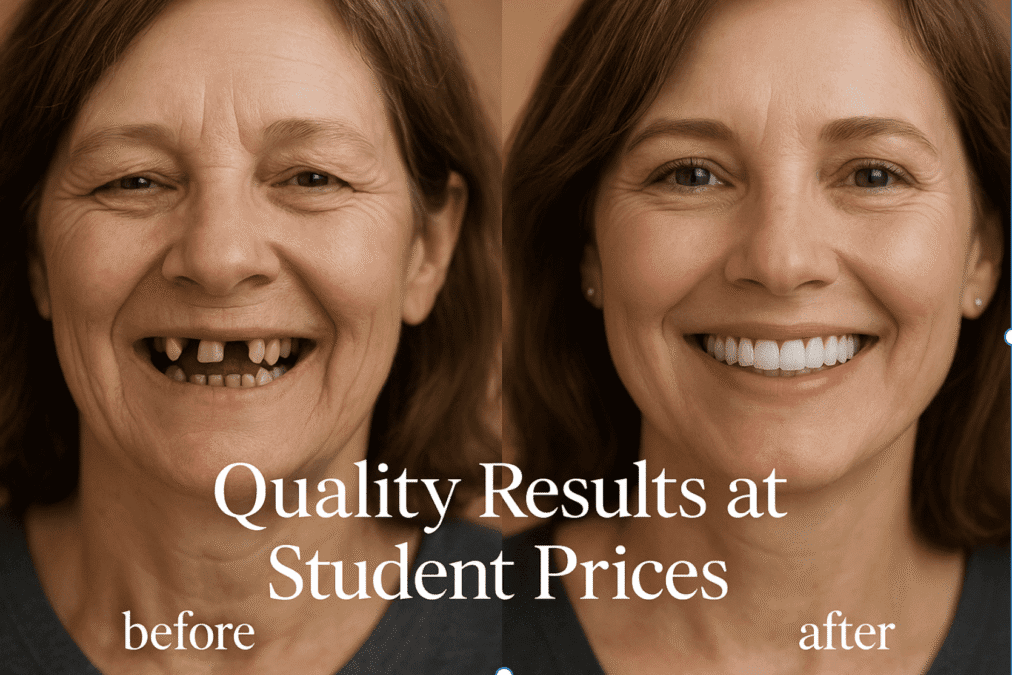 Before and after dental implants
