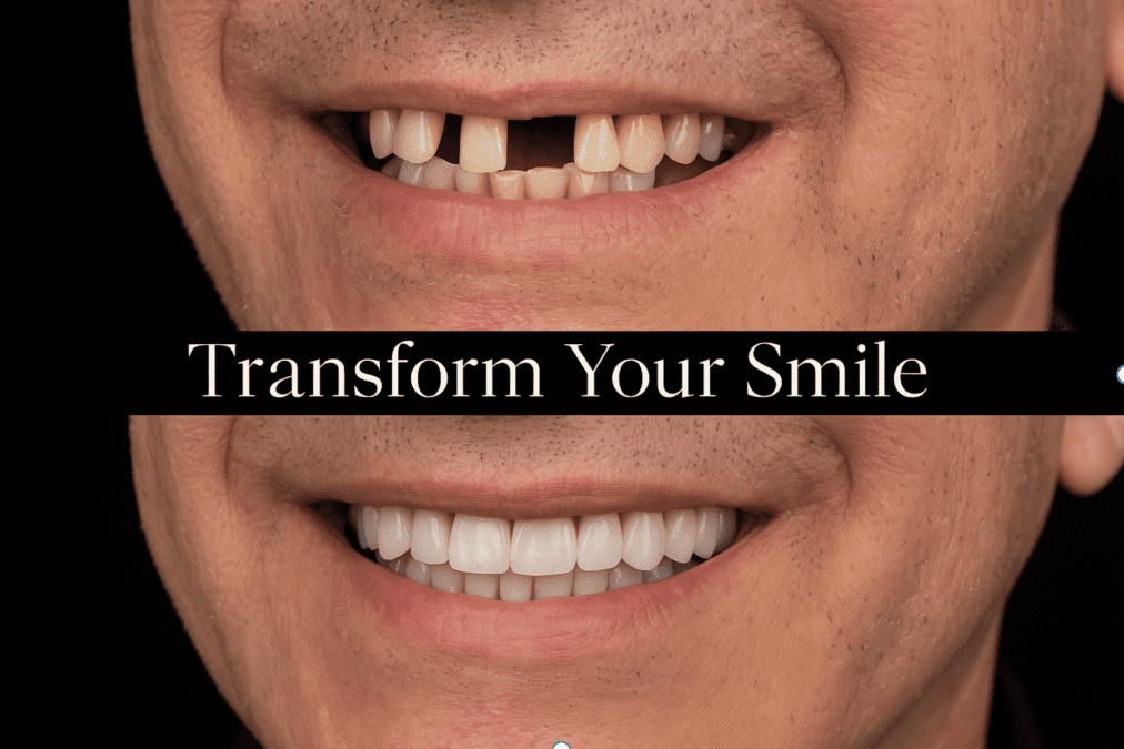 Before and after dental implants