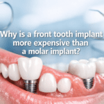 Why is a front tooth implant more expensive than a molar implant?