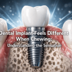 dental implant feels different when chewing