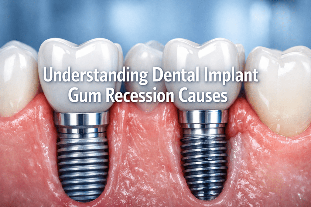 dental implant gum recession causes