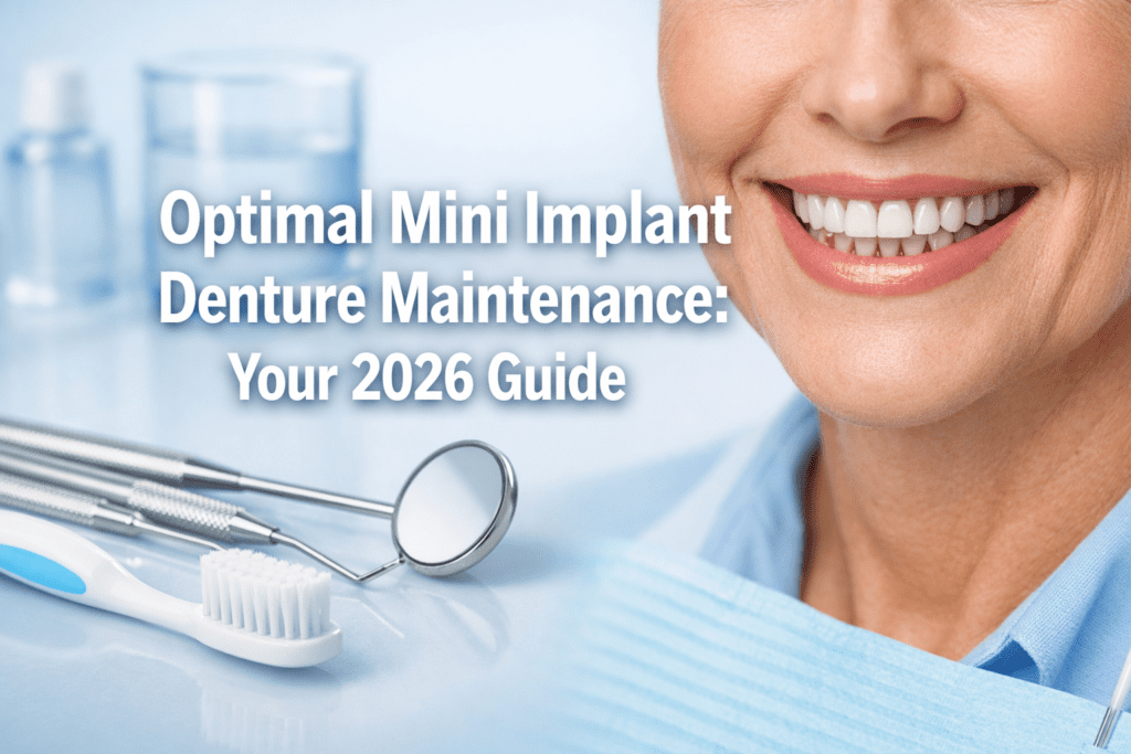 mini implant denture maintenance