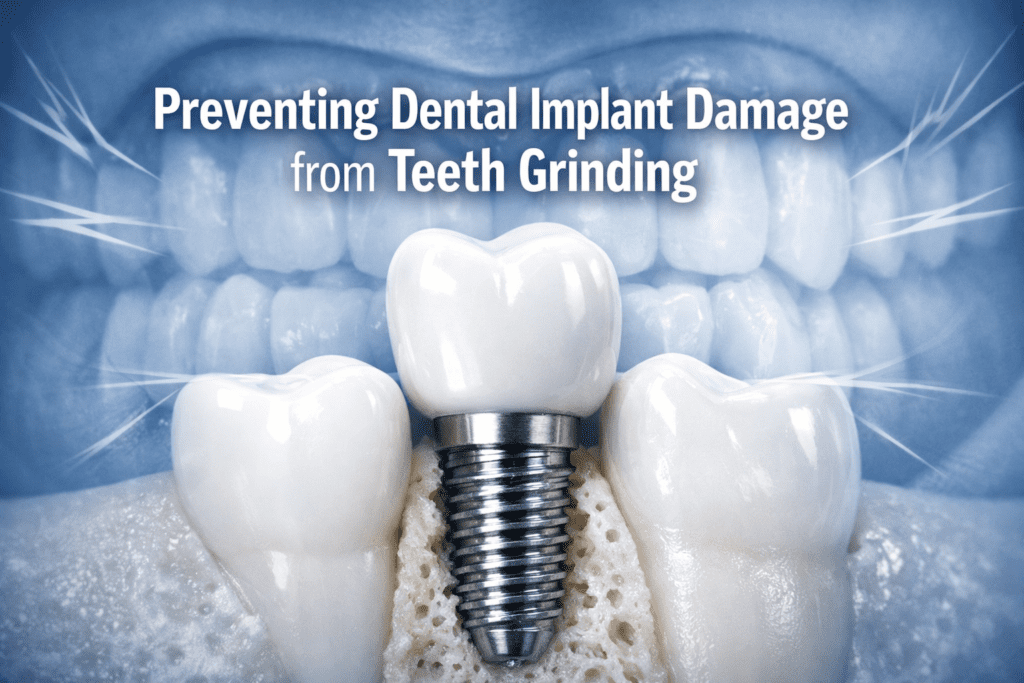 teeth grinding dental implant damage