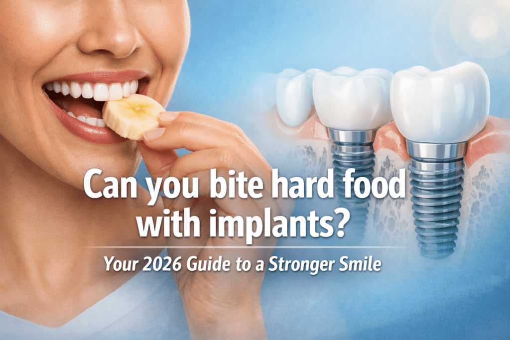 Can you bite hard food with implants