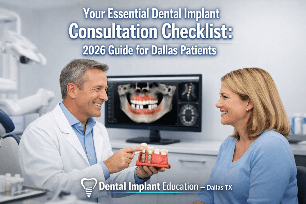 Dental implant consultation checklist