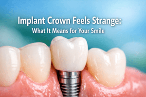 Implant crown feels strange