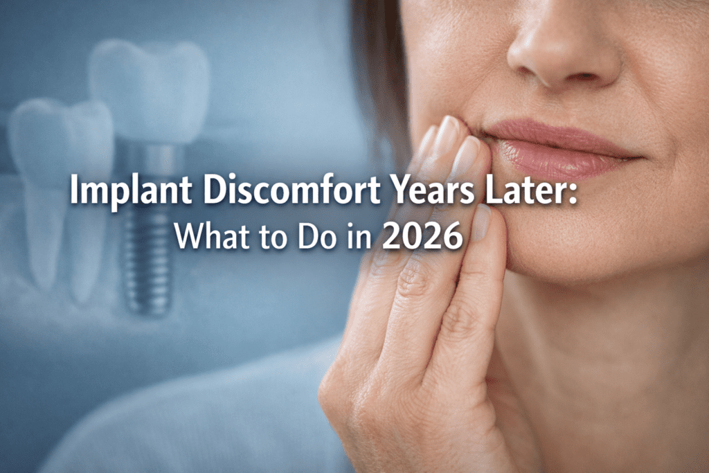 Implant discomfort years later