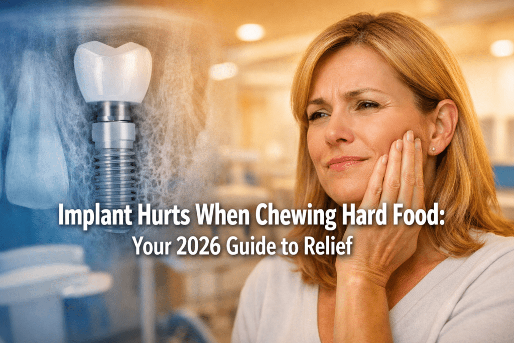 Implant hurts when chewing hard food