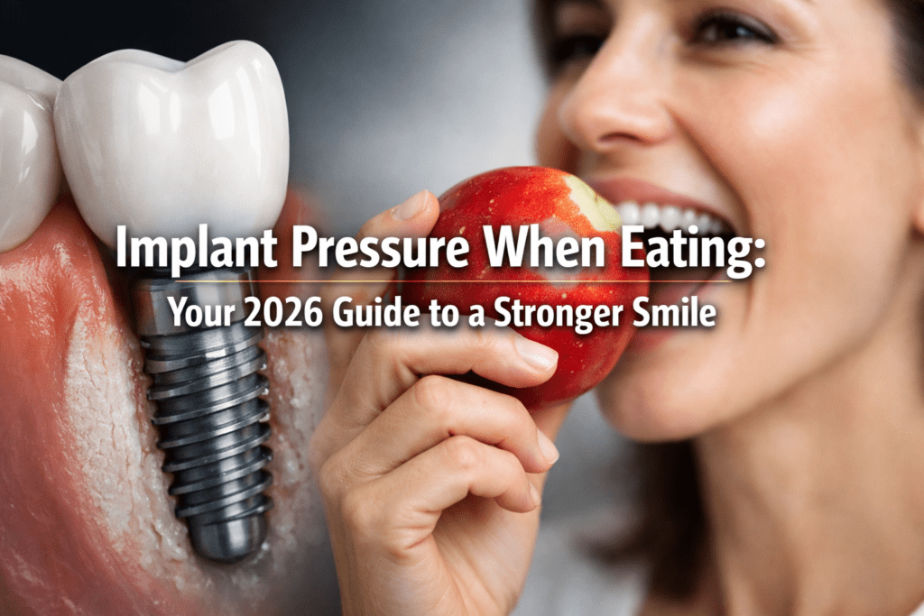 Implant pressure when eating