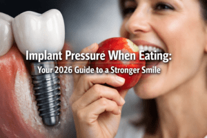 Implant pressure when eating