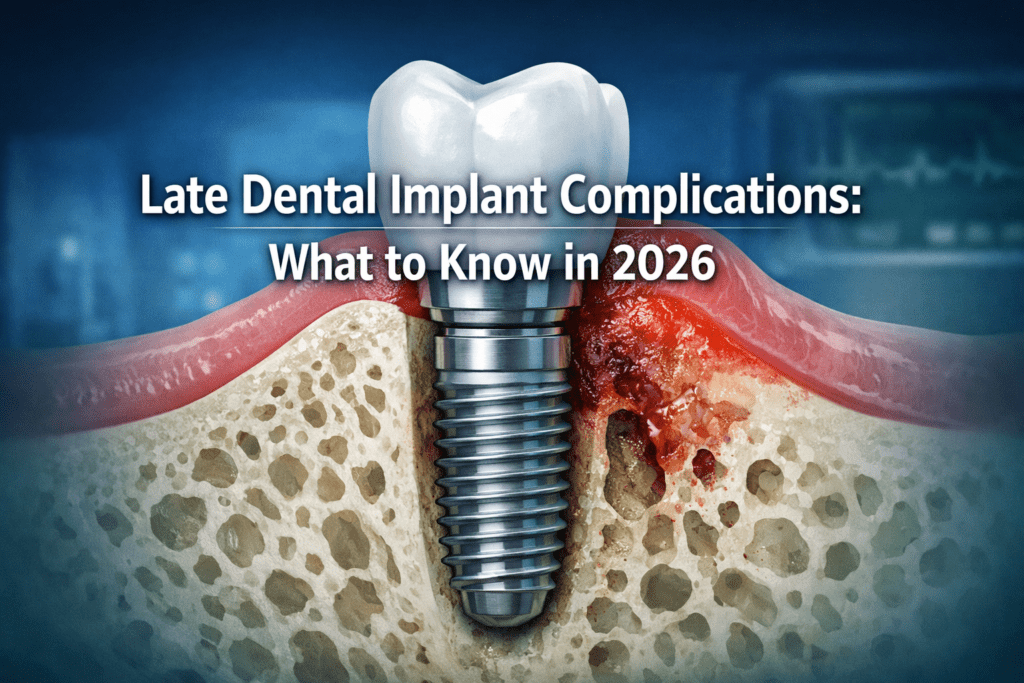 Late dental implant complications