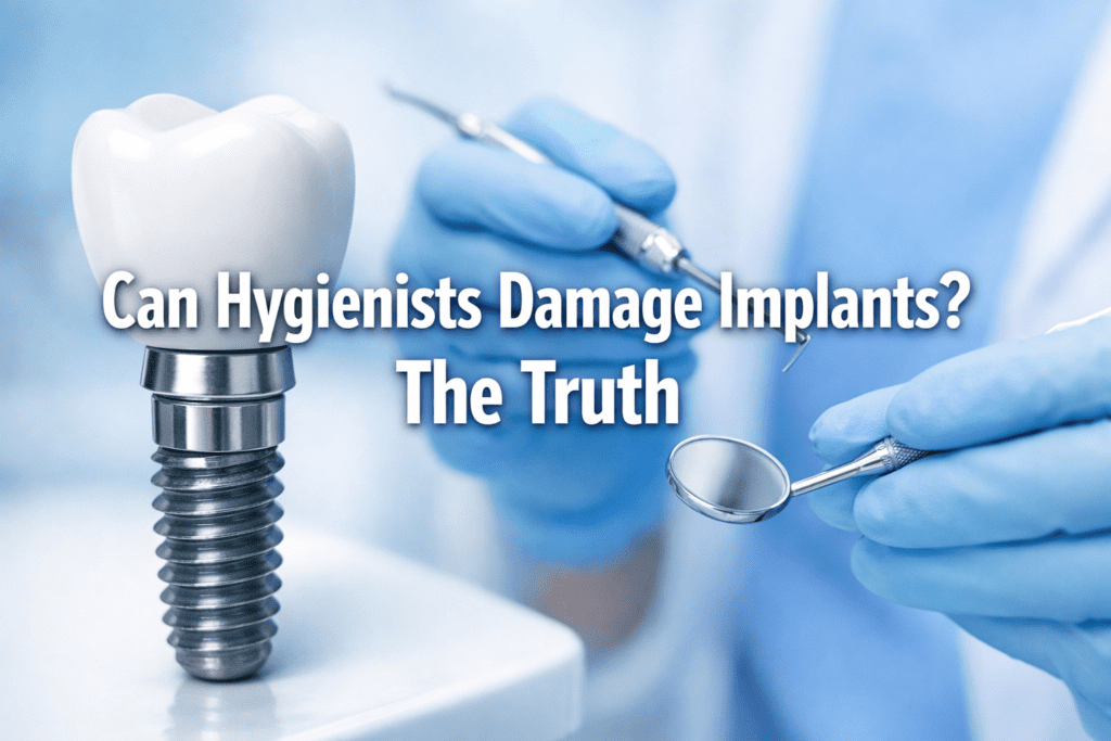 Can hygienists damage implants