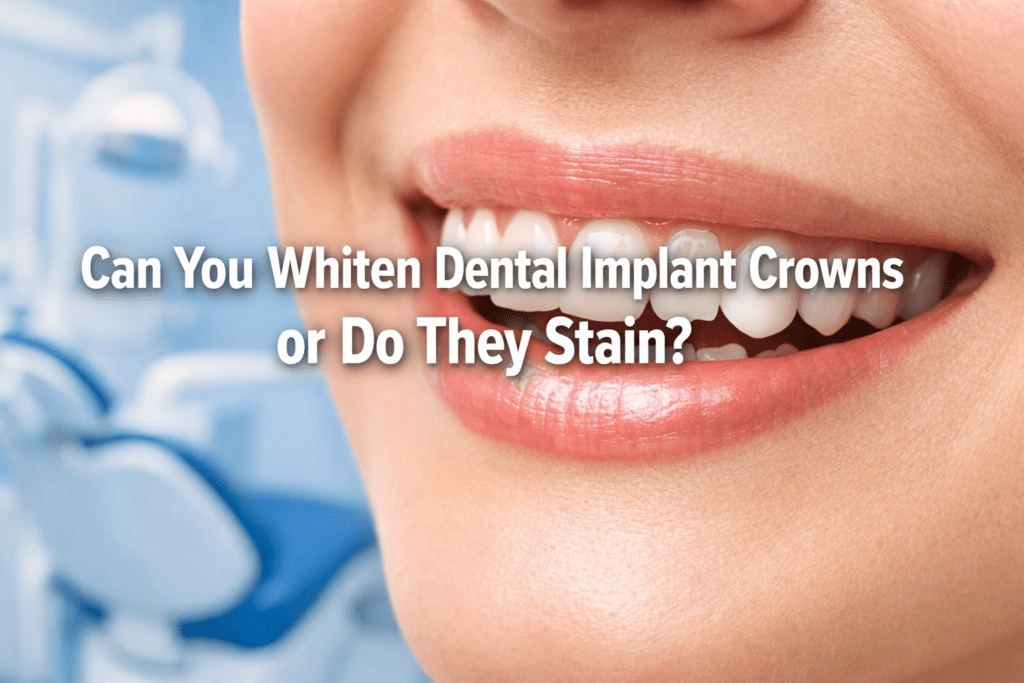 Can you whiten dental implant crowns or do they stain?