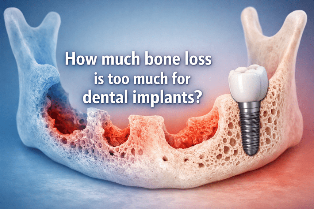 How much bone loss is too much for dental implants?