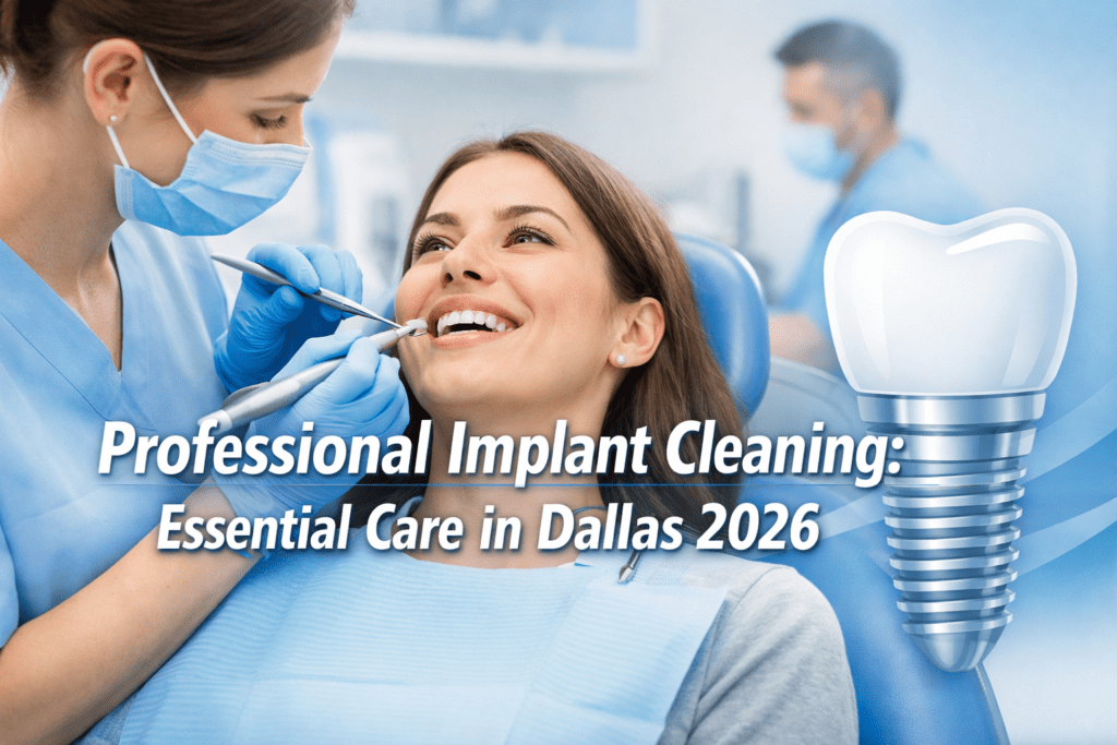 Professional implant cleaning procedure
