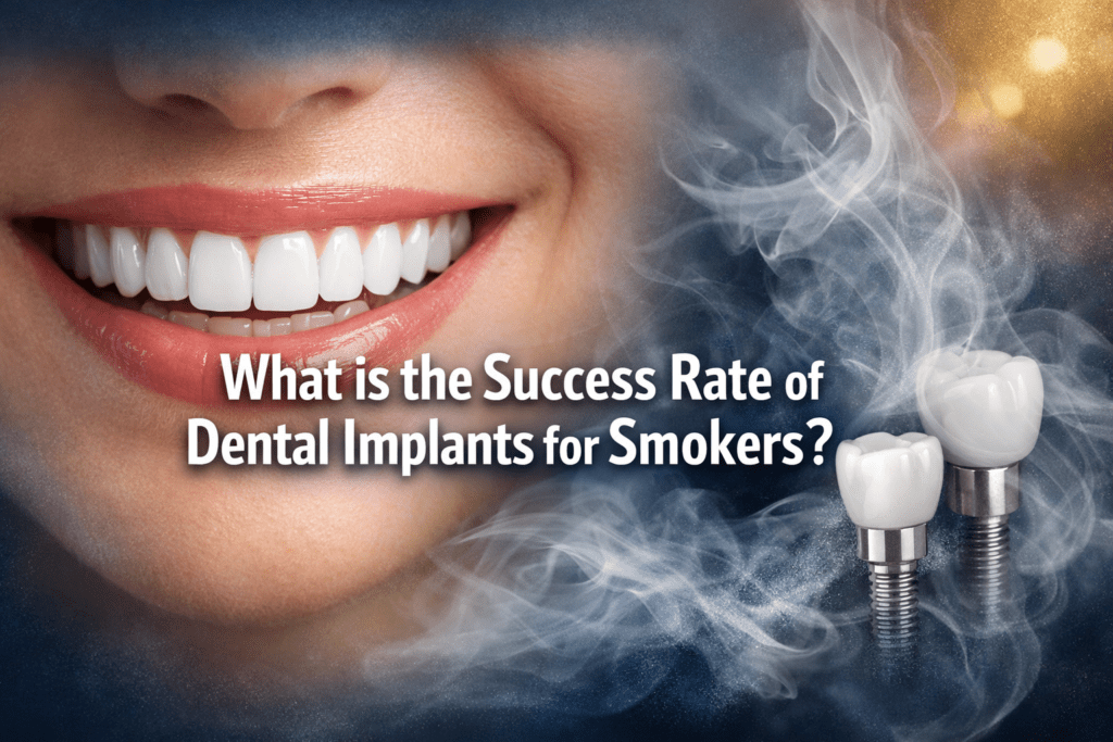 What is the success rate of dental implants for smokers?