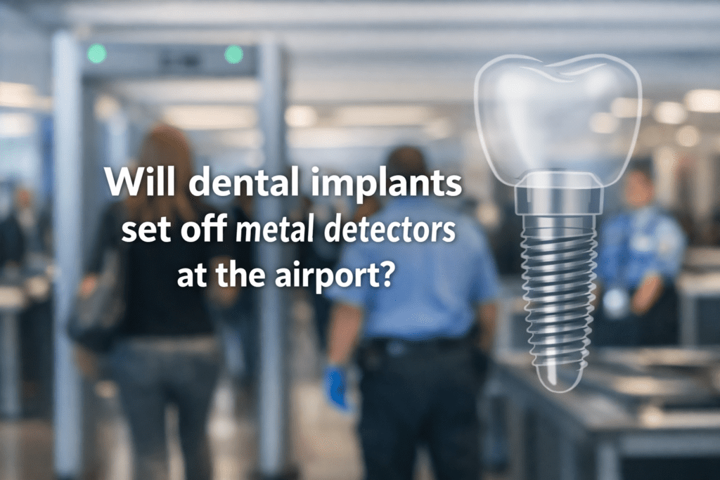 Will dental implants set off metal detectors at the airport?